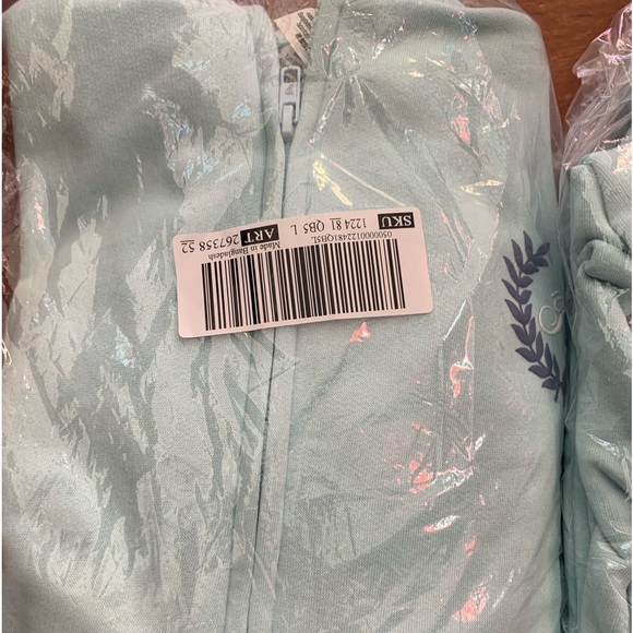 NEW VS PINK SET EVERYDAY FLEECE RELAXED SWEATSUIT SET SIZE LARGE IN OPIC BLUE - Picture 8 of 9